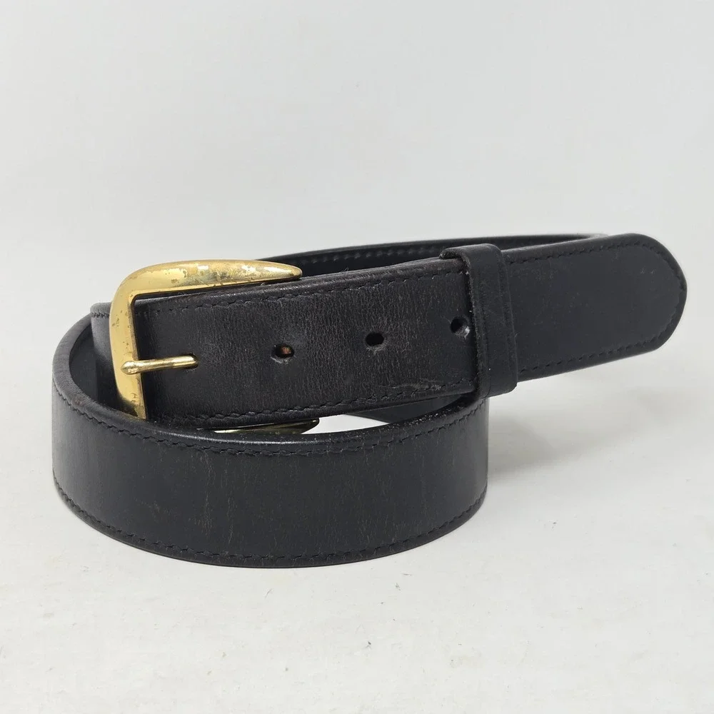 Galco SB2 Sport Belt Black Leather Solid Brass Buckle 40B Handmade USA